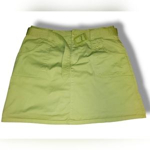 White Stag Green Skirt Size 10 Average Regular Skort Belt Womans